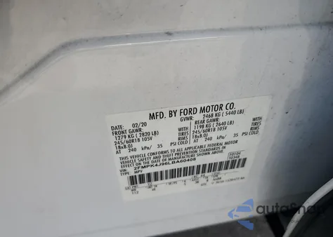 2020 Ford Edge Sel from USA, damaged, VIN 2FMPK4J96LBA60408